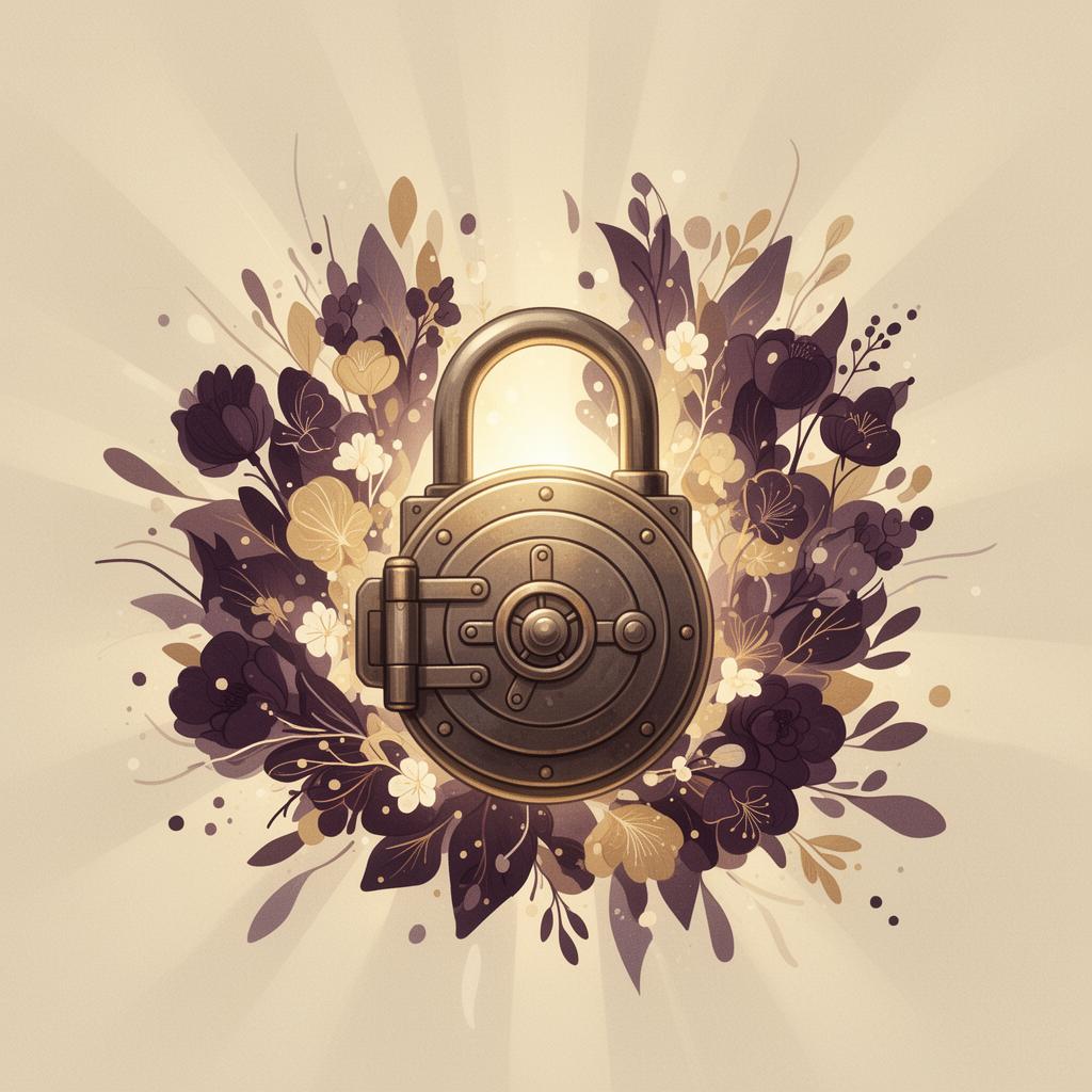 Soft illustration of a vault surrounded by abundant florals